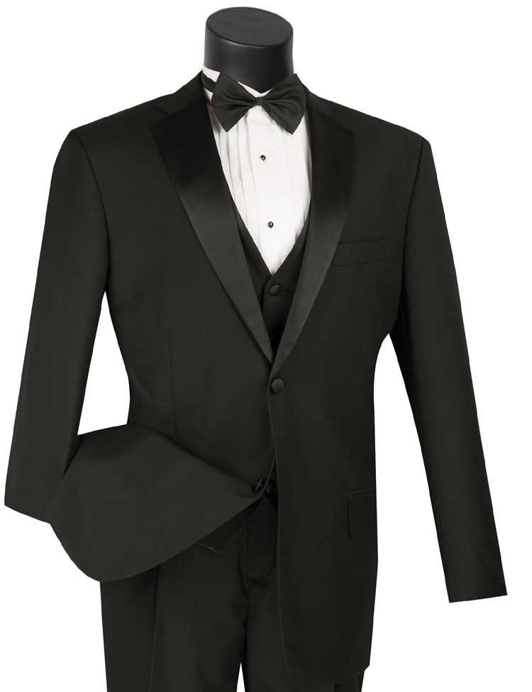 Tuxedo Collection with Vest and Bow Tie 4 Pcs 4TV-1 – Vinci Suits