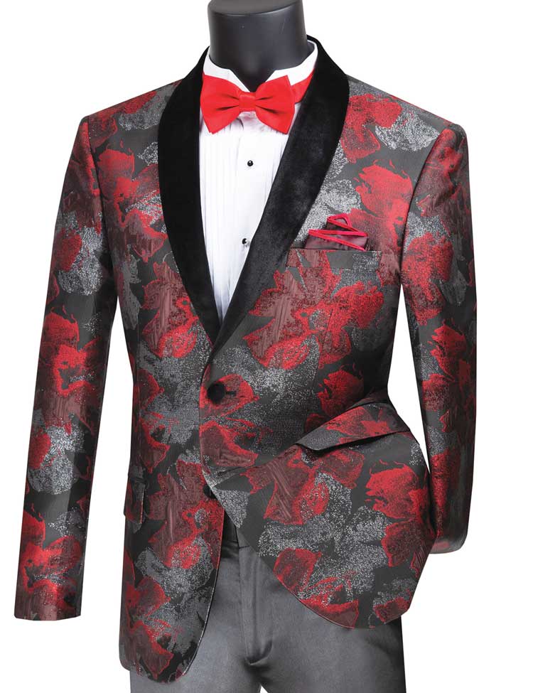 Metallic Floral Slim Fit Sport Coat Collection BSF-11 Limited – Vinci Suits