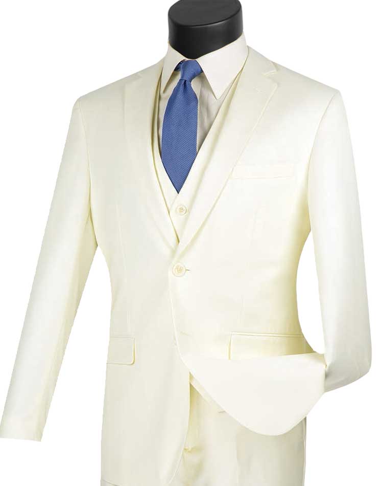 Slim Fit 3 Pieces Suits Solid Color SV2900 – Vinci Suits