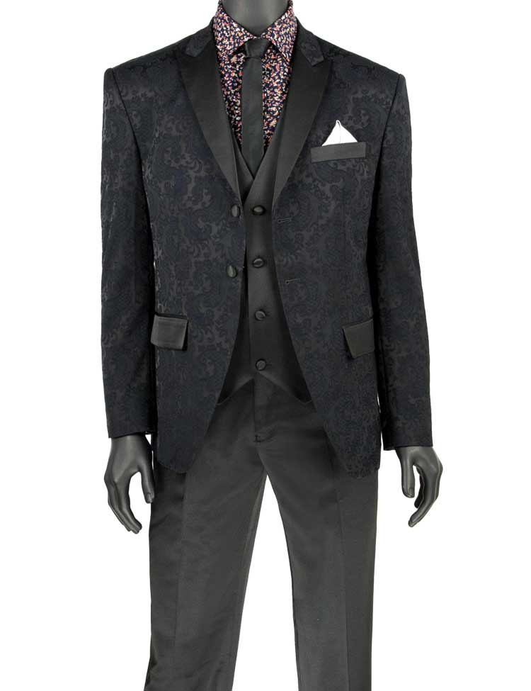 Slim Fit Vested 3 pcs Tuxedo Collection T-SF Limited – Vinci Suits