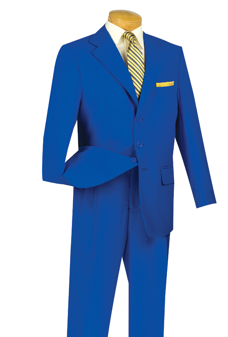 Men's 2Pc 100% Poplin Dacron Fashion Suit Two Button Size 38R~56L 