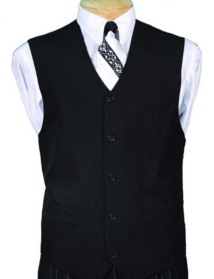 V-PP Single Breasted 5 Buttons Vest, Solid Color – Vinci Suits
