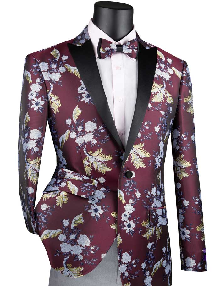 Single Breasted 1 buttons Slim fit Floral Sport Coat BSF-14 Limited ...