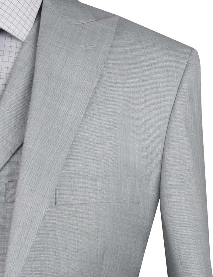 Modern Fit Vested Suit with Peak Lapel and Fancy Vest MV2K-1 – Vinci Suits