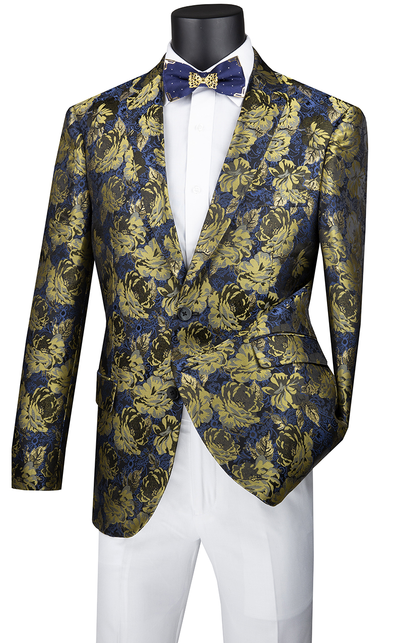 Floral Pattern Slim Fit Sport Coat BSF-15 – Vinci Suits
