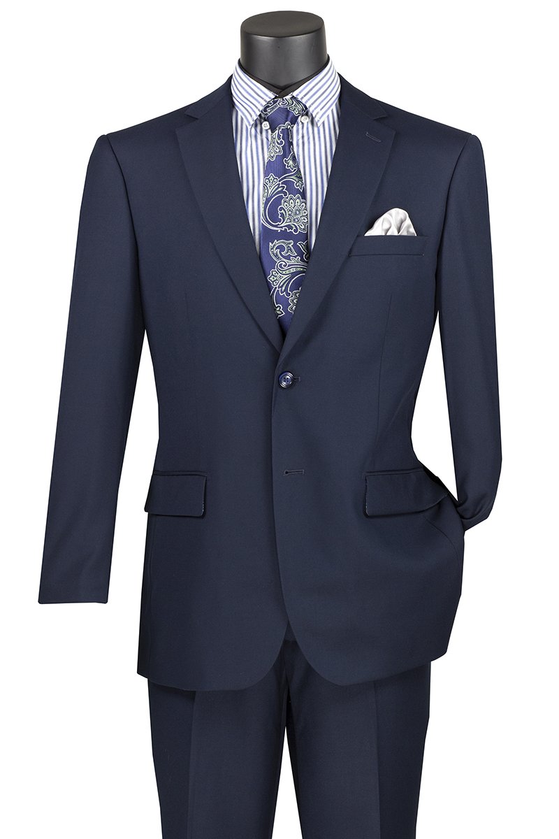 Executive 2 Pcs Suit Notch Lapel Flat Front Pants with 2″ adjustable ...
