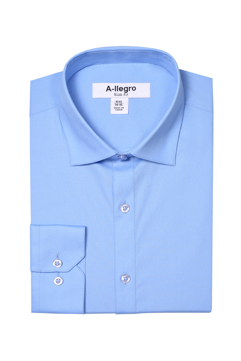Slim Fit Cotton Convertible Cuff Dress Shirt Pink S-S100 main image 1