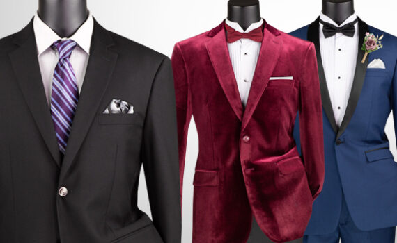 Vinci Men's 2 Button Sport Coat - Floral Tri-Color - Burgundy - 4X - CCO Menswear