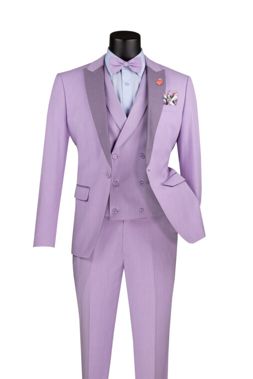 Slim Fit 3 Piece with Matching Bow Tie Tuxedo Ecru SV2K-5 main image 0